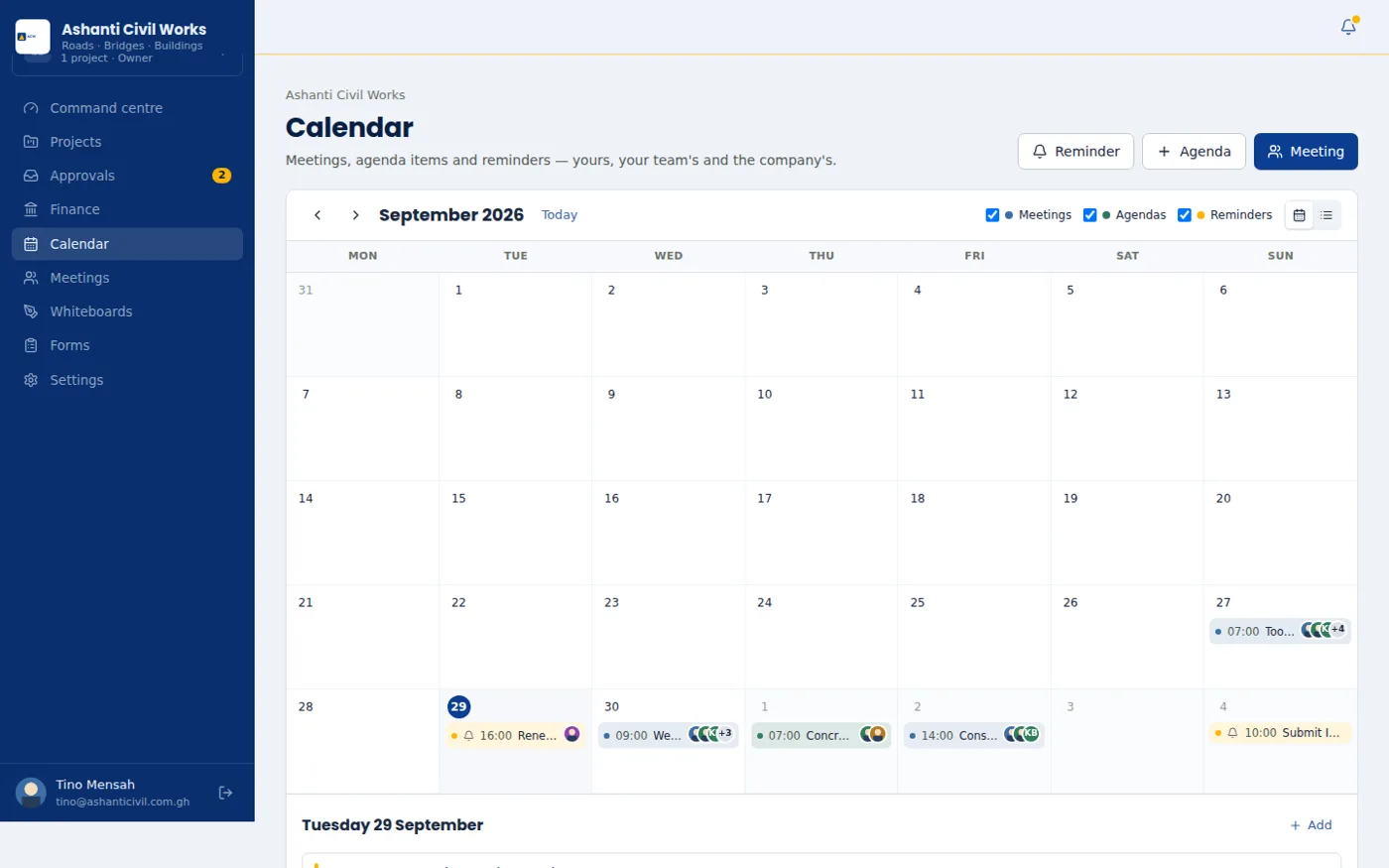 Plan & schedule